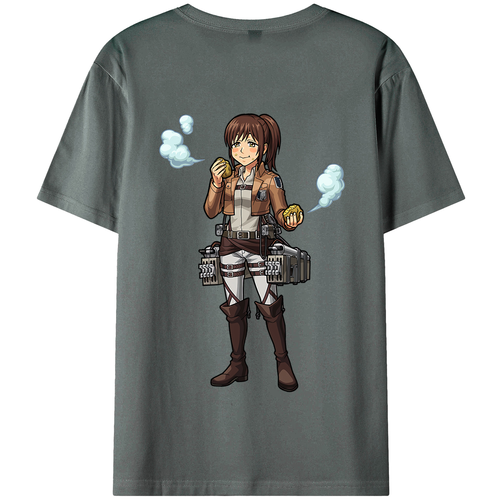 （画像用） 進撃の巨人 サシャ·ブラウス Attack on Titan Sasha Blaus 綿100％半袖Tシャツ（背面プリント）